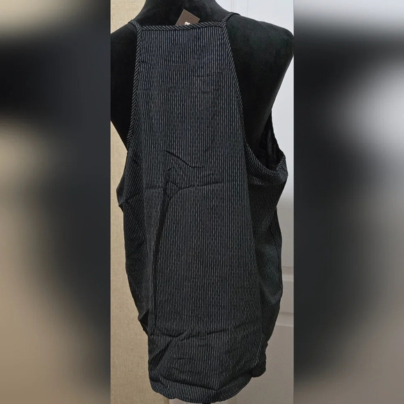 Plus Size Black Striped Print Sleeveless Strappy Tank Top #425-430 - Picture 9 of 9